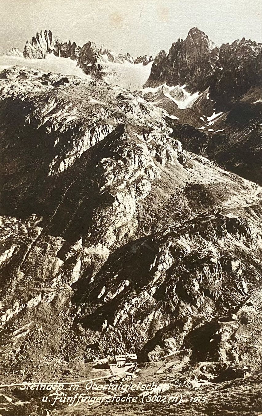 Cartoline postali: Steinalp mit Obertalgletscher und Fünffingerstöcke – Usato da Root venduto da ENGLAND-TREASURES 1
