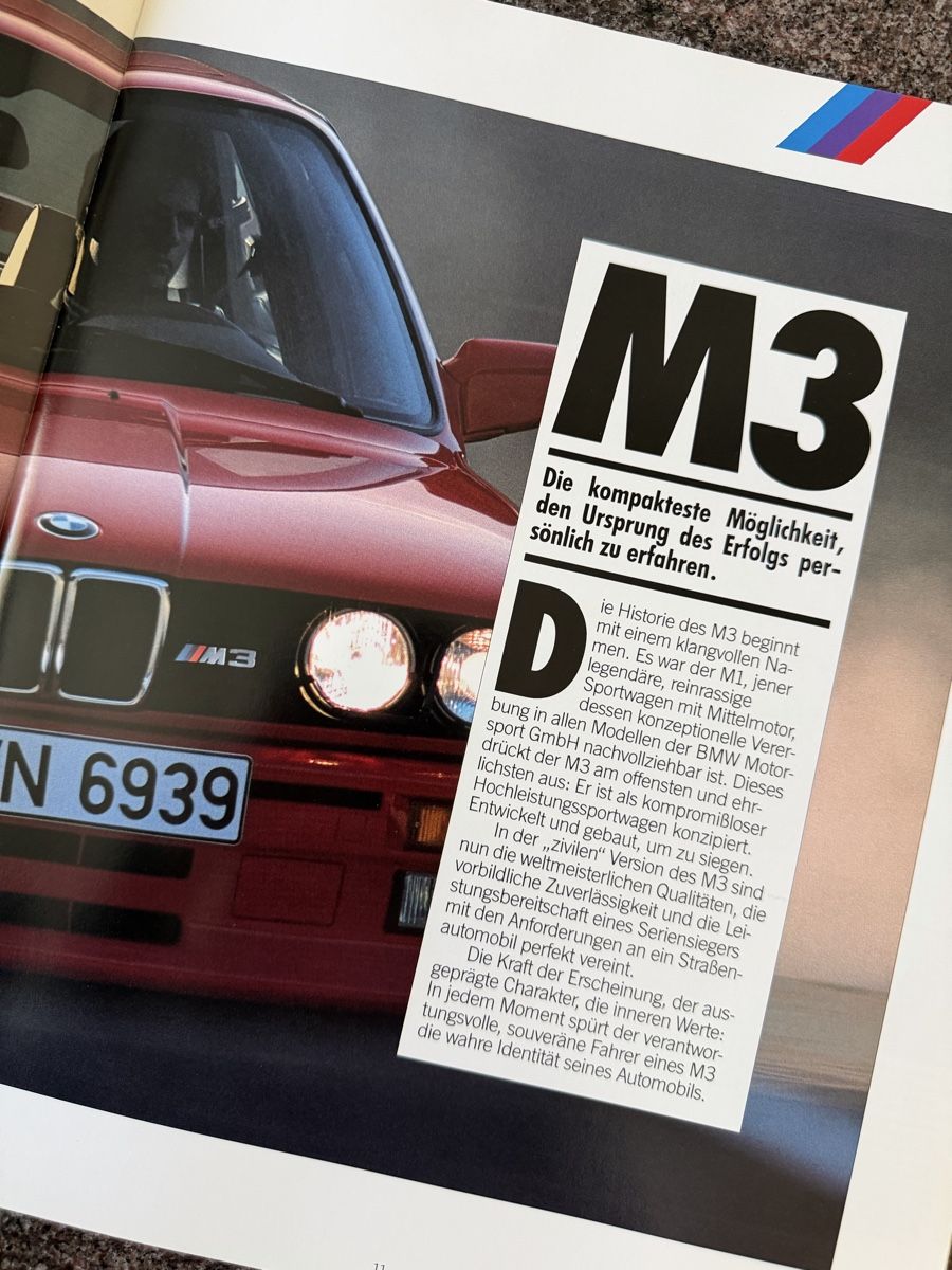 BMW Documenti: BMW M3, M5 Prospekt 1988 – Usato da Olten venduto da Bluespapst 5