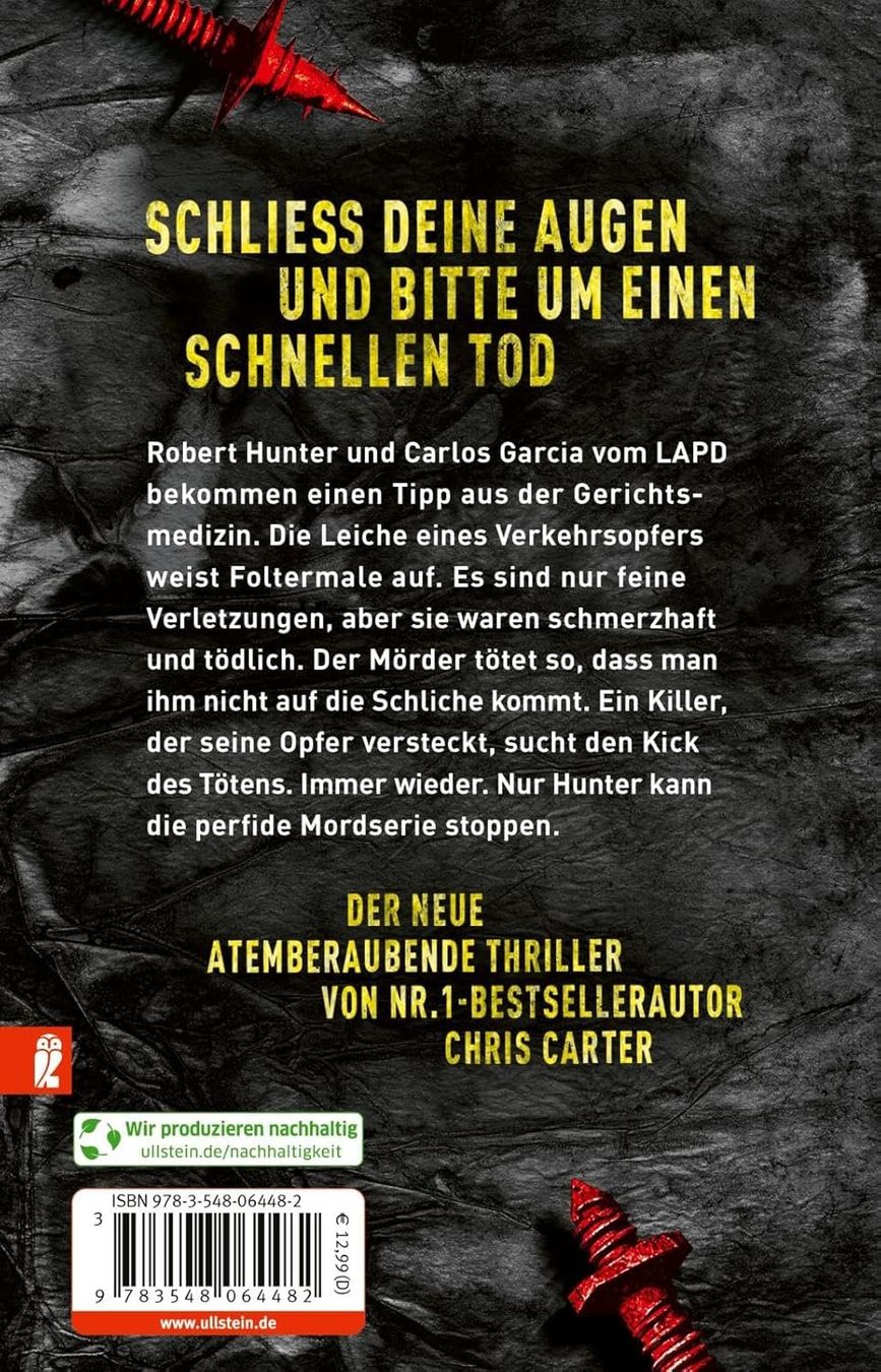 Libri: DER TOTENARZT   (Thriller von Chris Carter) – Usato da Dietlikon venduto da Web-Trader 1