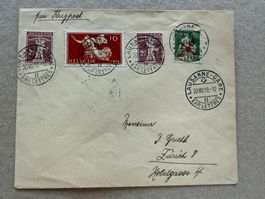 F2, Brief, Lausanne, geflogen