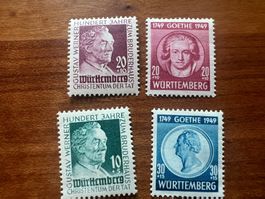 Franz. Zone-Württemberg 1949 Mi 45-48  **  (5639)