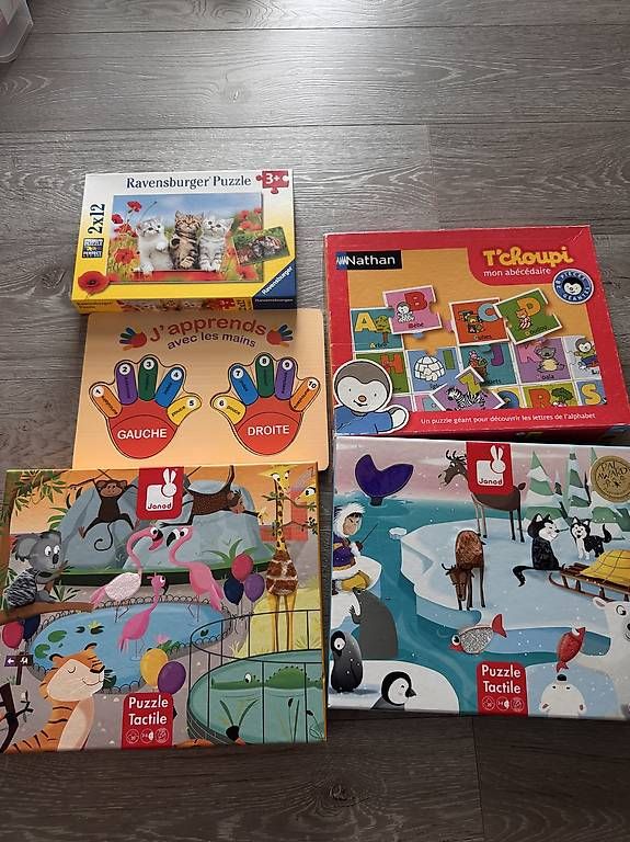 Puzzle: Lot de 5 puzzles et jeux éducatifs – Usato da Bôle venduto da Timothe_1408