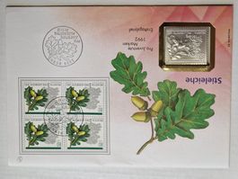 10. gramm, Stieleiche Pro-Juventute Marke 1992 silber  999.9