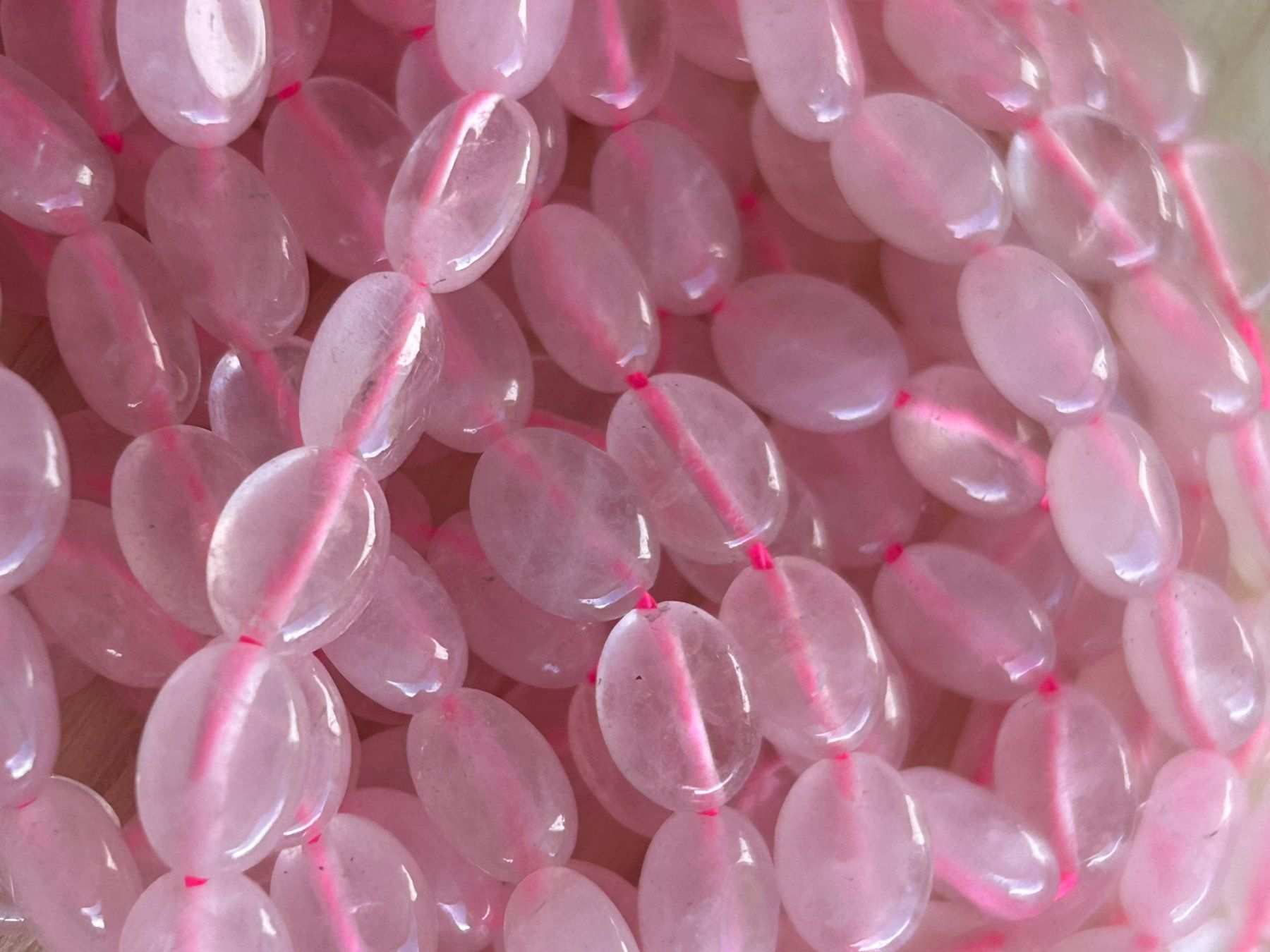 Edelsteine: Strang echte Rosenquarz oval 6 x 8 mm – Neu und originalverpackt aus Niederrohrdorf von Ytobi 2