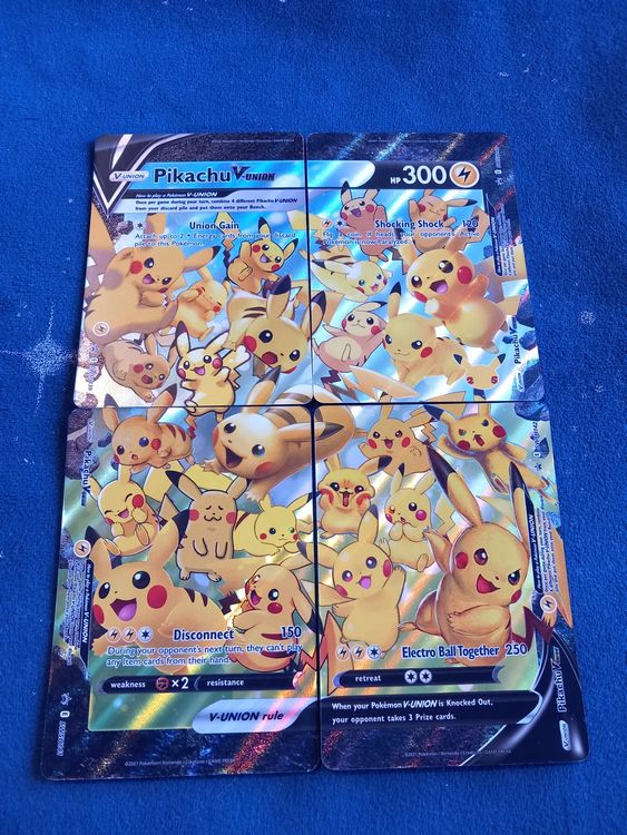Pikachu V-Union Set (EN) SWSH Black Star Promos SWSH 139-142 (Neu ...