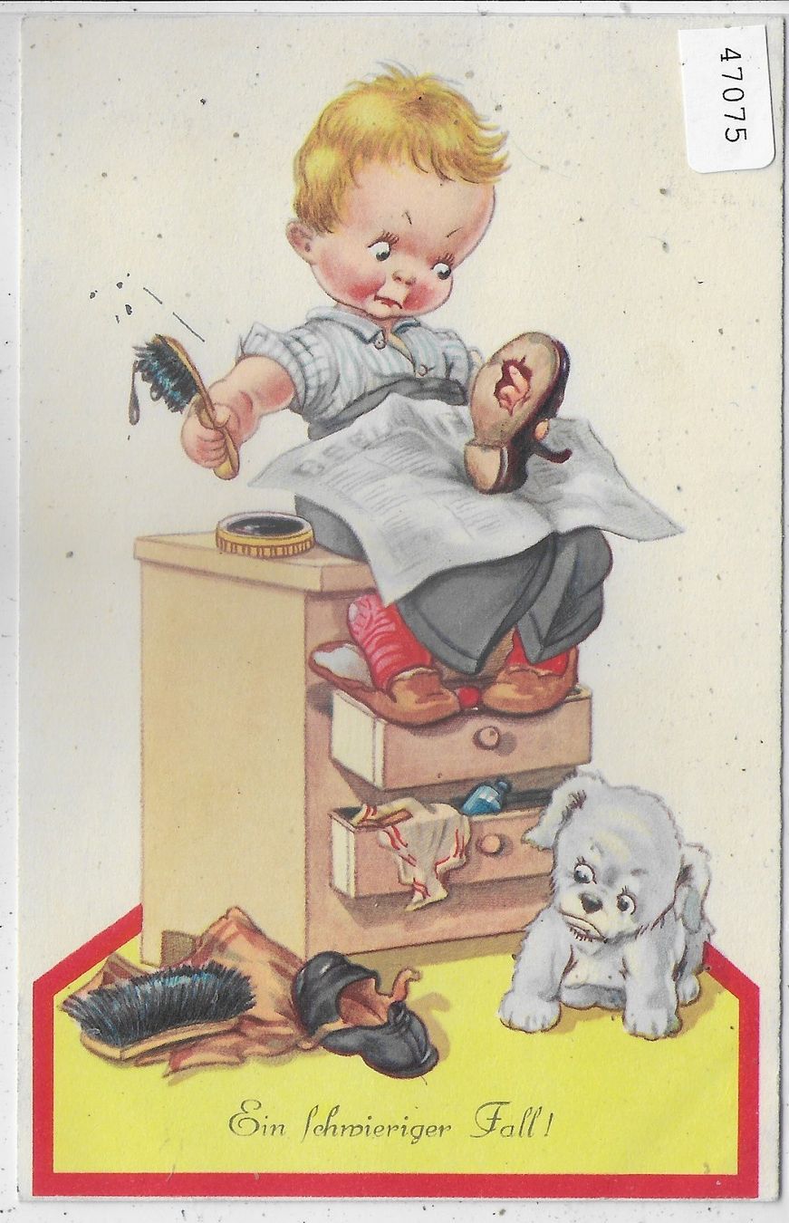 Cartoline postali: Humor - Der kleine Schuhmacher - Ein schlimmer Fall – Usato da Ettingen venduto da Kartenplanet