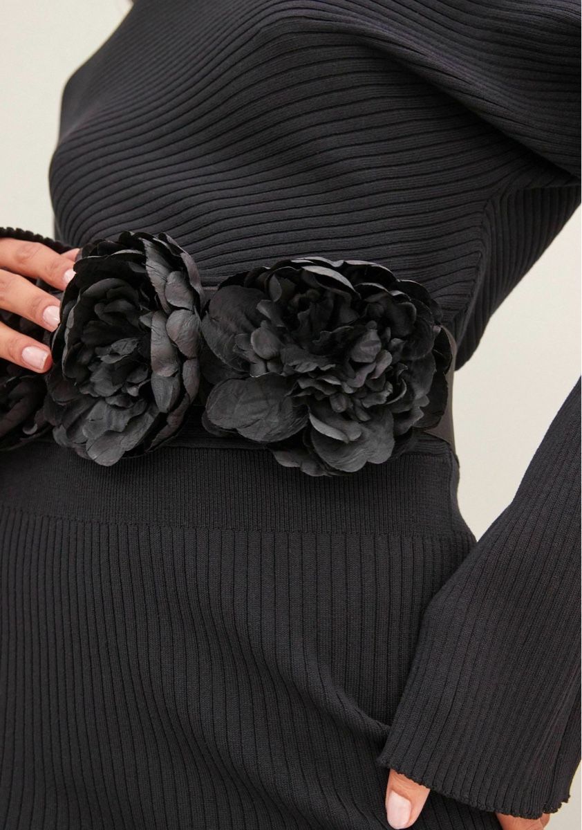 Cinture: NEXT Wide elastic flower belt black – Nuovo (secondo la descrizione) da Frauenfeld venduto da Vanityroom