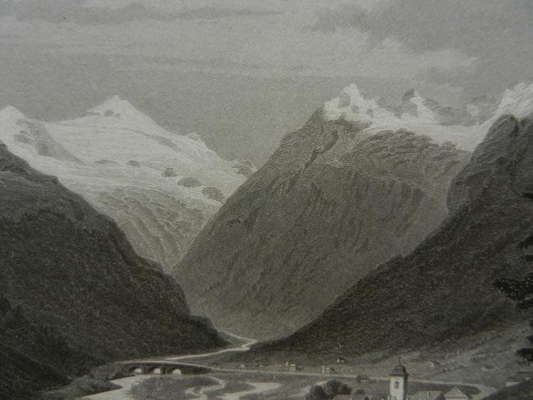 Incisioni: Rheinwaldgletscher Graubünden – Usato da Risch venduto da Antikfee 9