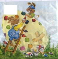 Serviette painting an egg (o128) 2Stk.