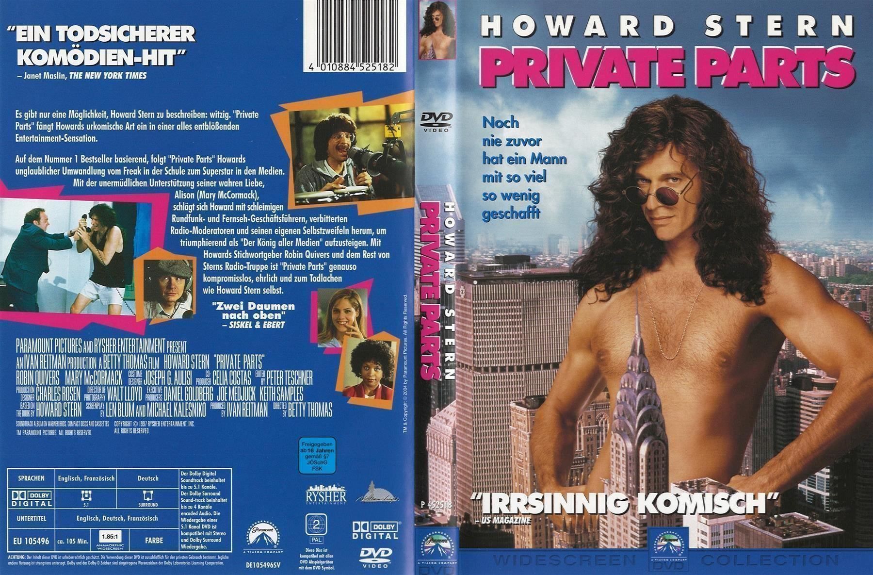 Tutti i DVDs: HOWARD STERN - PRIVATE PARTS - DVD – Usato da Basel venduto da verano1000