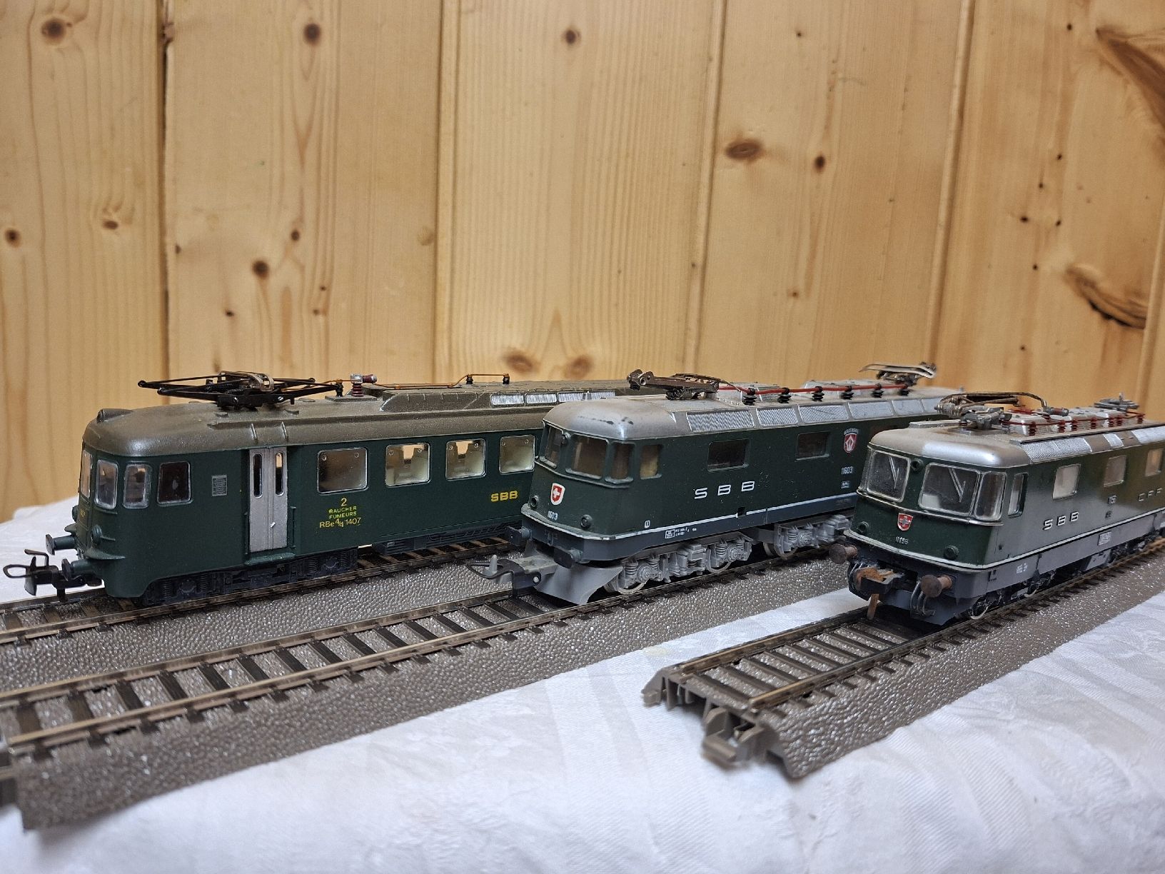 Modellini di ferrovie: SBB Loks Set, RBe 4/4, Re 6/6, Re 4/4 – Usato da Wädenswil venduto da mape40
