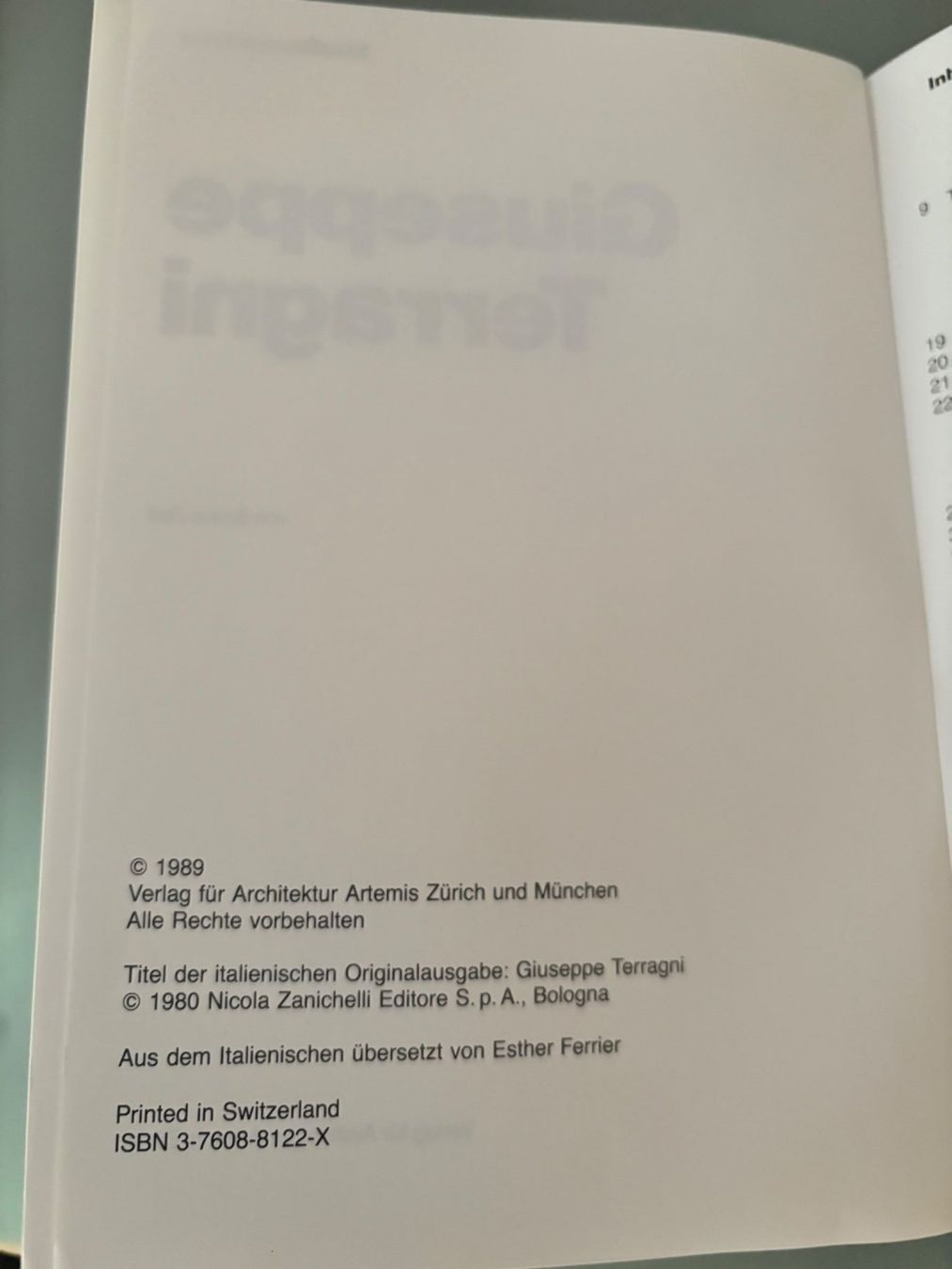Libri: Giuseppe Terragni Studio paperback von Bruno Zevi – Usato da Winterthur venduto da Fisch0225 3