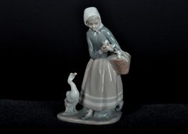 Lladró Porzellanfigur Mädchen mit Gans – Top Zustand
