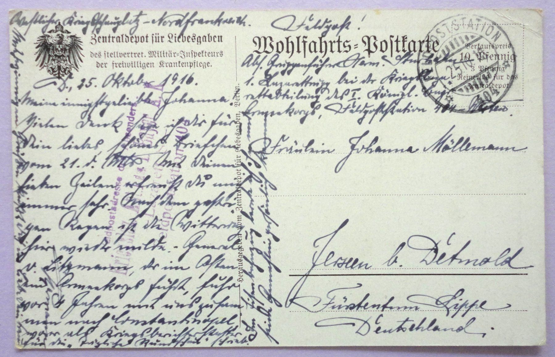Ansichtskarten: General der Infanterie Litzmann – Gebraucht aus Fétigny von Billy2miny 1