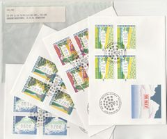 ATM Nr. 11 - 14 jeweils Portosatz auf FDC