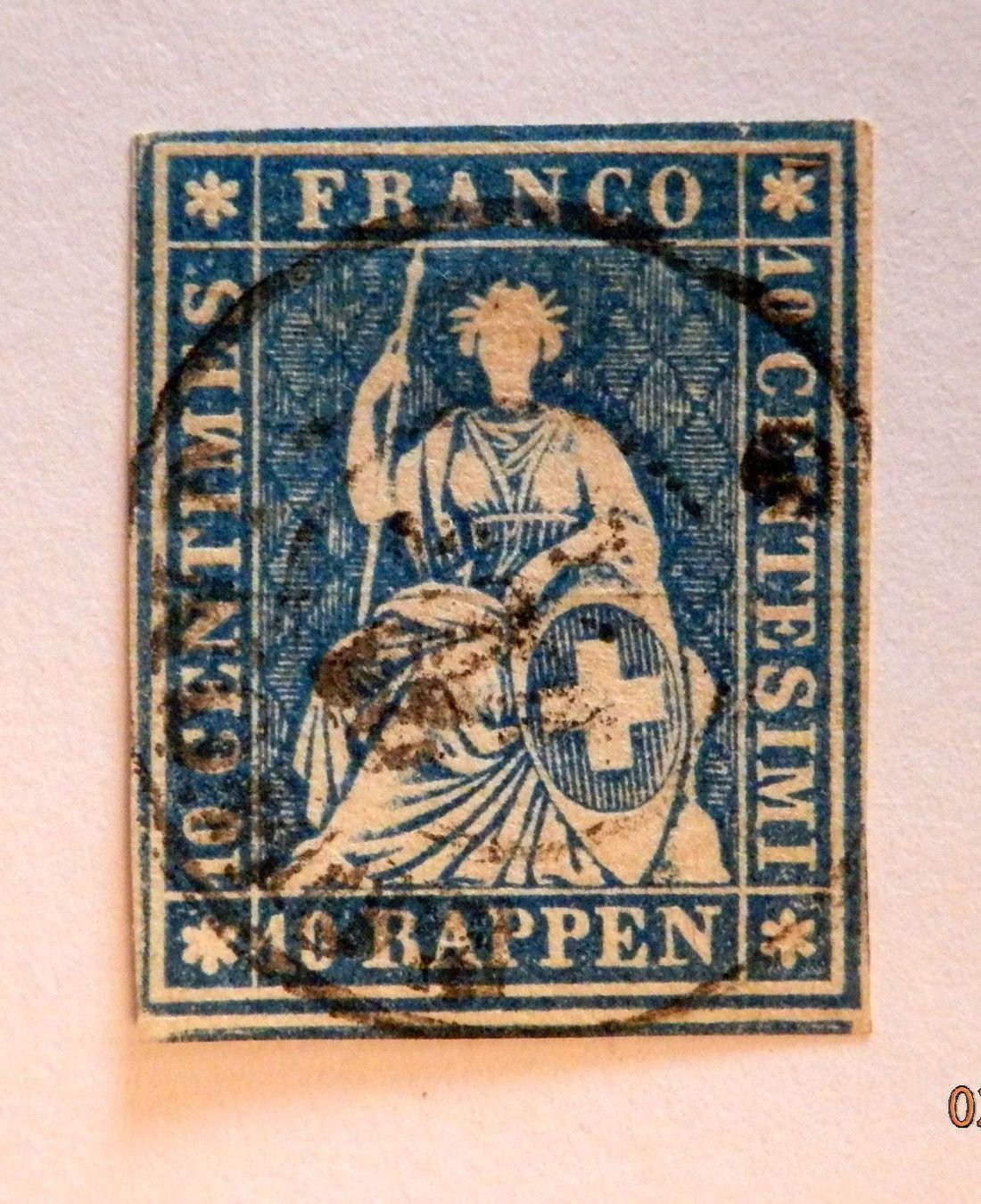 Alle Briefmarken: ZNr.23G, Strubeli, Kat. CHF 30.00 – Gebraucht aus Ueberstorf von dinbau