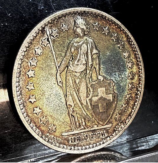 Alle Münzen: 2 FRANKEN 1875 SILBER SELTEN !!! – Gebraucht aus Aurigeno von SCS 5