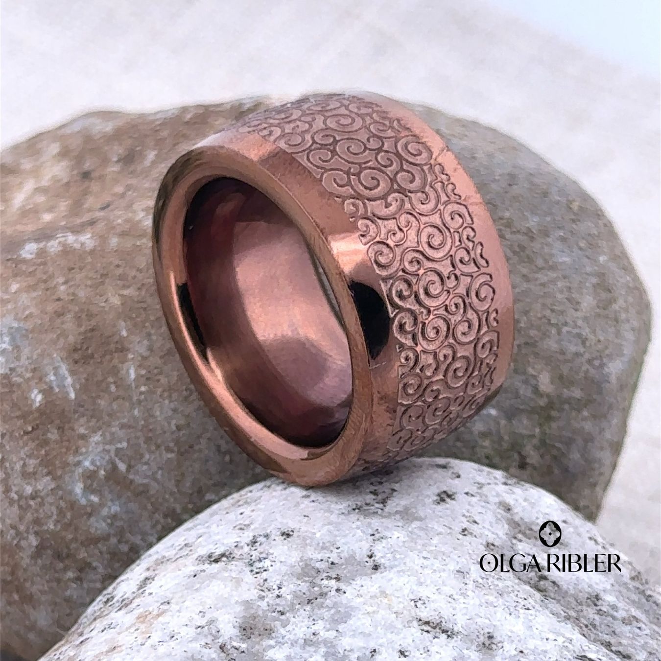 Olga Ribler Anelli: Edelstahl Statement  Ring braun Grösse 60 – Nuovo (secondo la descrizione) da Luzern venduto da Schmuckoutlet 4
