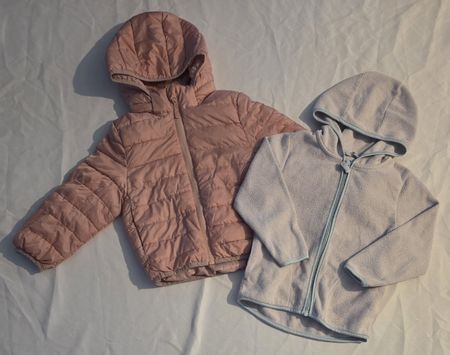 Kinder Jacken Pink Steppjacke und Fleece Grösse 98/104