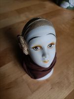 Eleganter Vintage Porzellanpuppenkopf, Handarbeit, Rarität