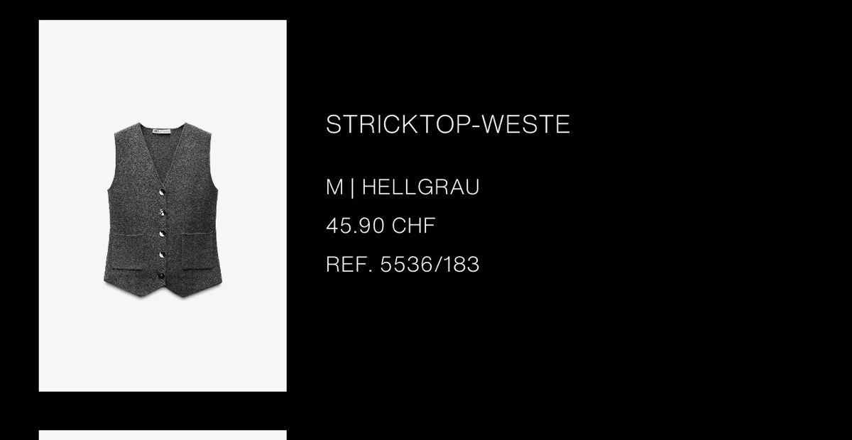 Zara Gilet & Giacche senza maniche: Weste strick – Nuovo (secondo la descrizione) da Dottikon venduto da RomanVer 1