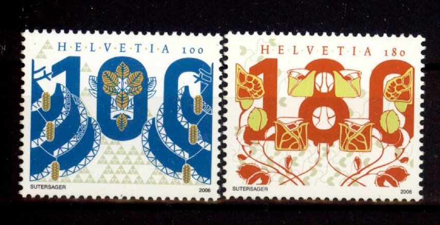 Tutti i francobolli: 2006, Sondermarken Jugendstile ** (2) – Usato da Willisau venduto da Vollstempel