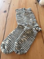 Handgestrickte Socken 39/40 gestreift neu