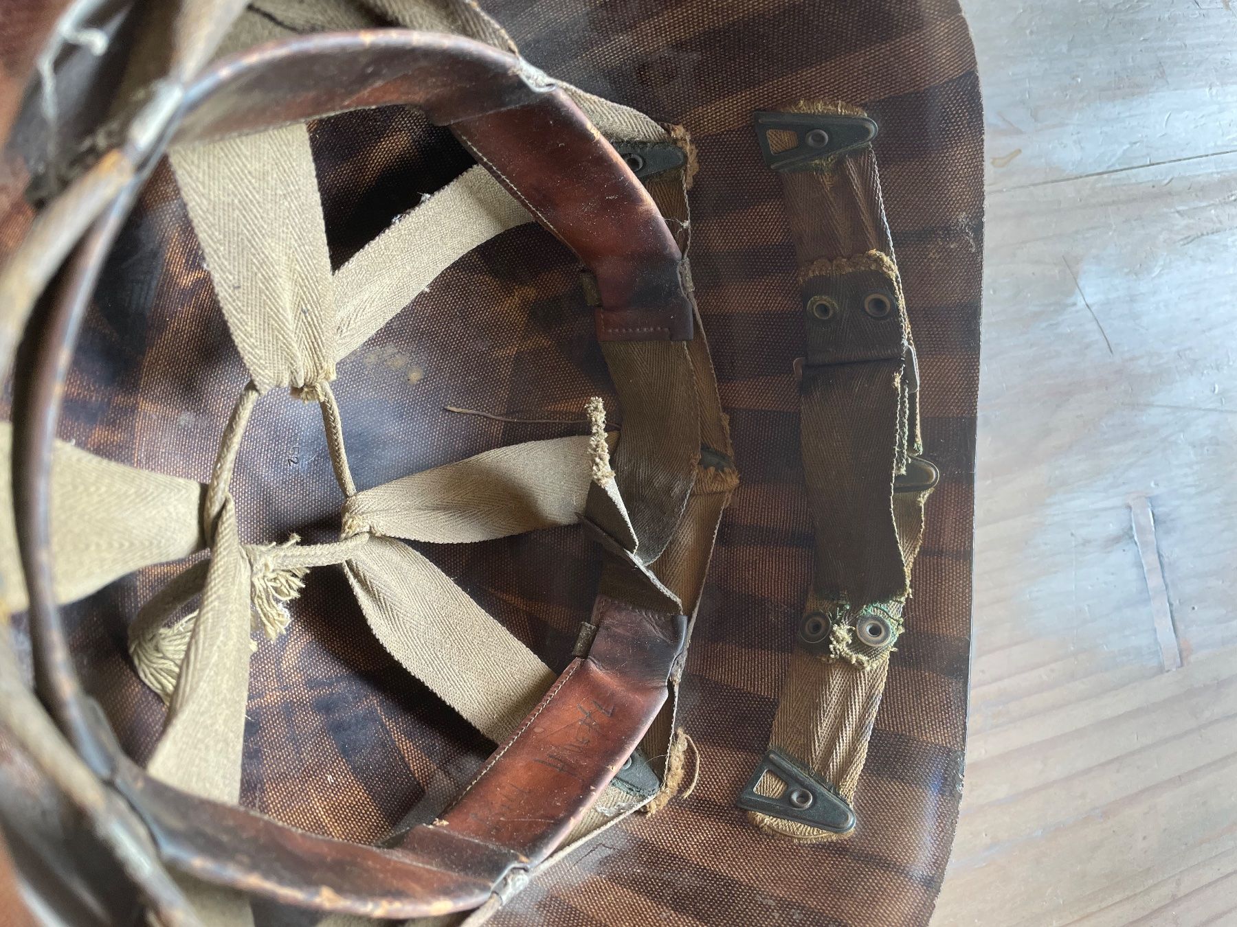 US Army Uniformi: Liner de casque USM1 WW2 US Army original – Usato da Oberbütschel venduto da Woodie2005 9