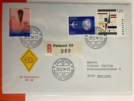 Schweiz 1994 Feldpost 62 R-Brief AC Schutzdienst