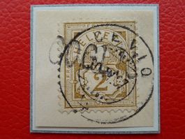 1907:  Ziffernmuster: Nr.58 mit Stabstempel COGLIO (TI)