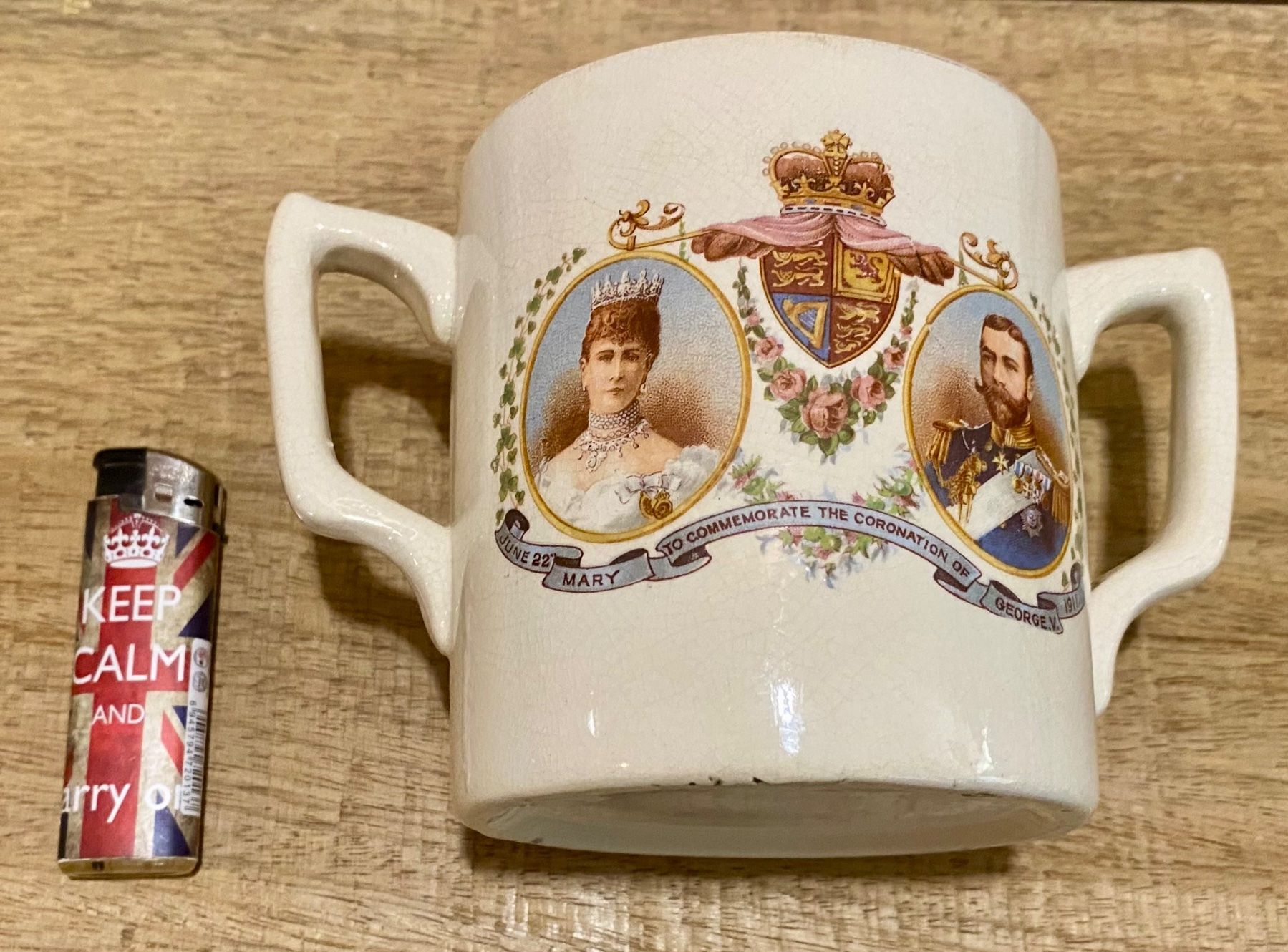 1911 KING GEORGE V Krönung Souvenir Tasse - London England (Gebraucht ...