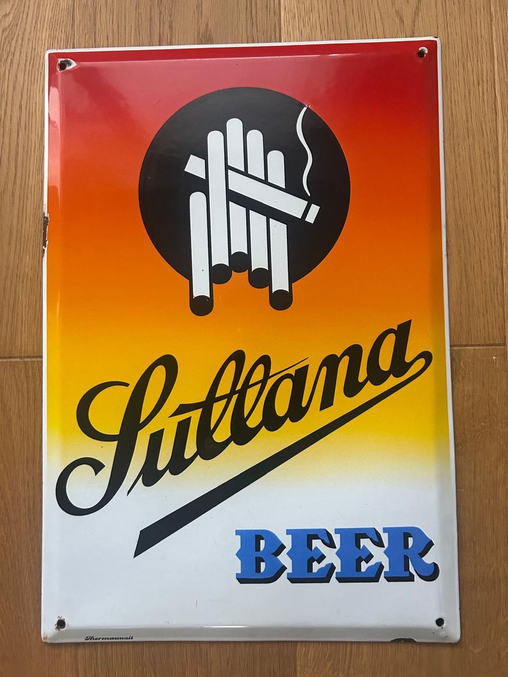Insegne: Emaille Schild Sullana Beer Zigarette – Usato da Zuchwil venduto da roemens