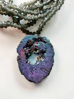 Druzy Achat Halskette