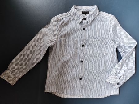 Chemise A.P.C. denim à rayures bleu et blanc