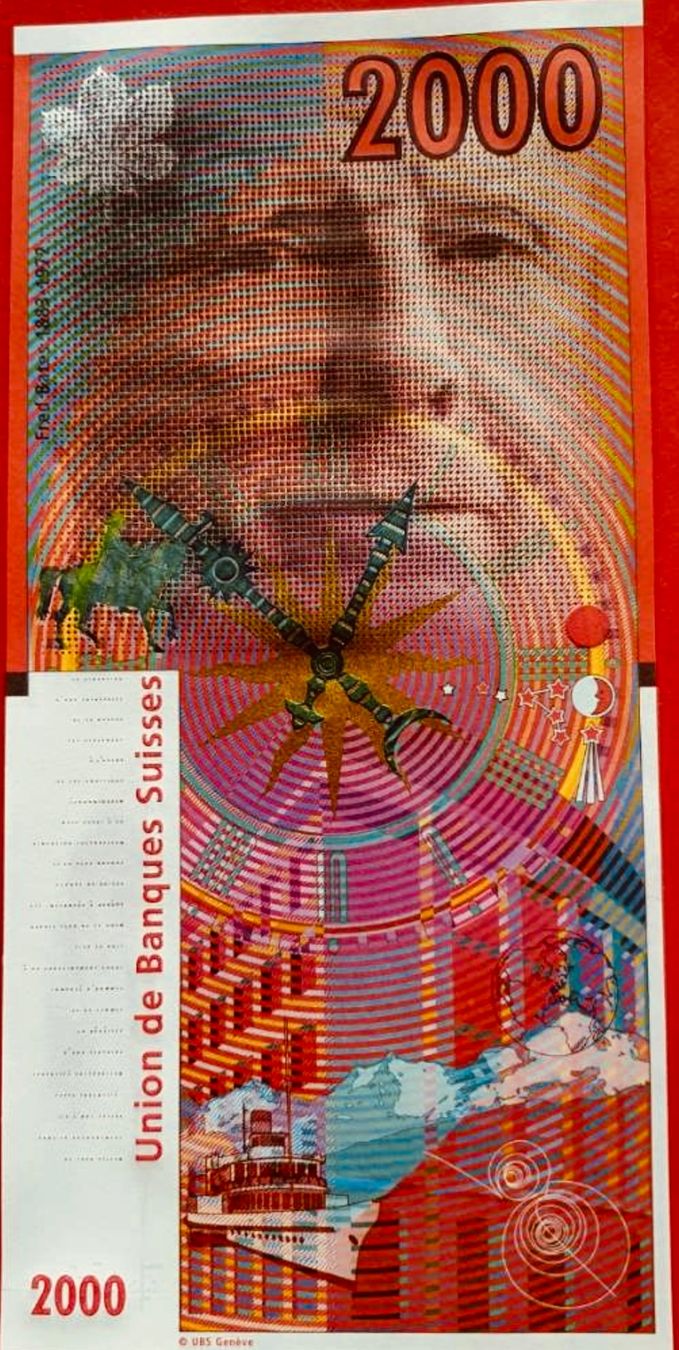 Banknoten: **2000 Franken 1999 CH UBS Genf Probe/Testnote in UNZ** – Neu (gemäss Beschreibung) aus Langrickenbach von MeUs74
