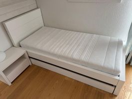 Woodwork Kinderbett/Juniorbett mit Bettkasten Matratze NEU