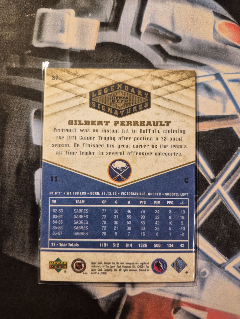 NHL Carte collezionabili: NHL Gilbert Perreault Buffalo Sabres – Usato da Treiten venduto da Sauber73 1