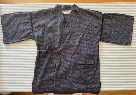 Japanischer Jinbei Kimono dunkel blau Grösse 140 cm