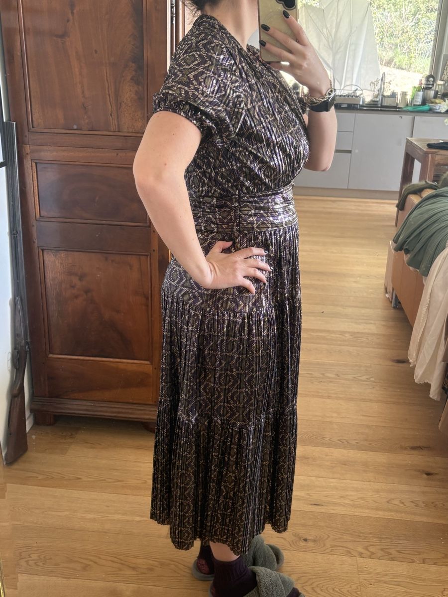 Ba&Sh Robes: Robe Bash midi plissée violette métallisée neuve – Neuf (Voir description) à Prilly par mai_ktw8 3