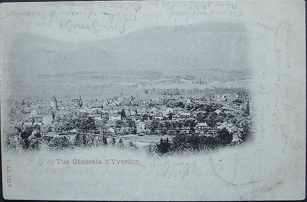 Cartoline postali: YVERDON Vue Générale 1899 – Usato da Jona venduto da philajona