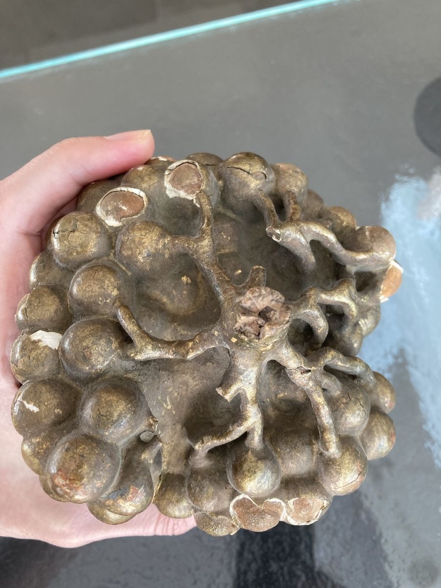 Statuette: Wunderbare antike grosse Traube, Holz blattvergoldet – Usato da Zürich venduto da einefreude 5