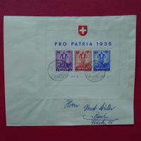 1936, W8 auf Brief von SILS-BASELGIA (GR), Kat: 600.-