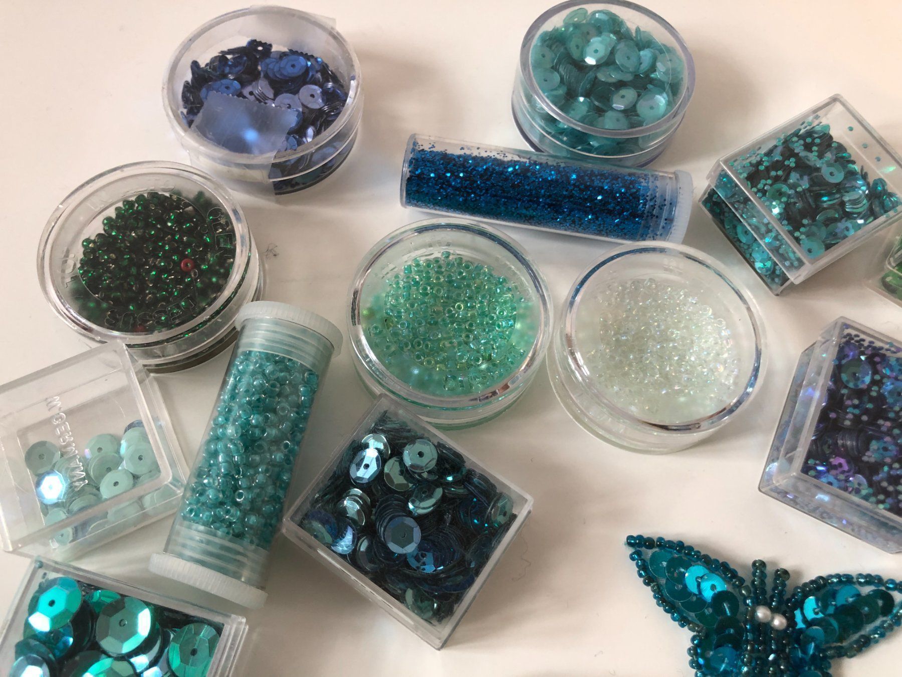 Perle (finte): BLUE Pailletten Perlen Strass Glitter – Nuovo (secondo la descrizione) da Zürich venduto da its-love 3
