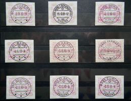 9 Stk Automatenmarken Vollstempel