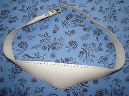 Gürtel Lack weiss mit Schnalle Länge 75cm