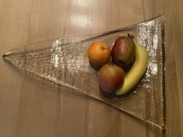Früchteschale / Schale / Platte / Glasi Hergiswil (NEU)