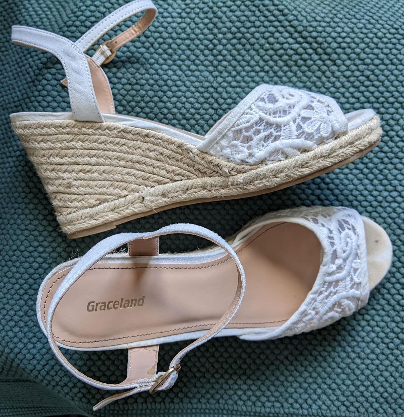Scarpe da donna: Sandales corde et dentelle 39-40 – Nuovo (secondo la descrizione) da Petit-Lancy venduto da lilycerise 1