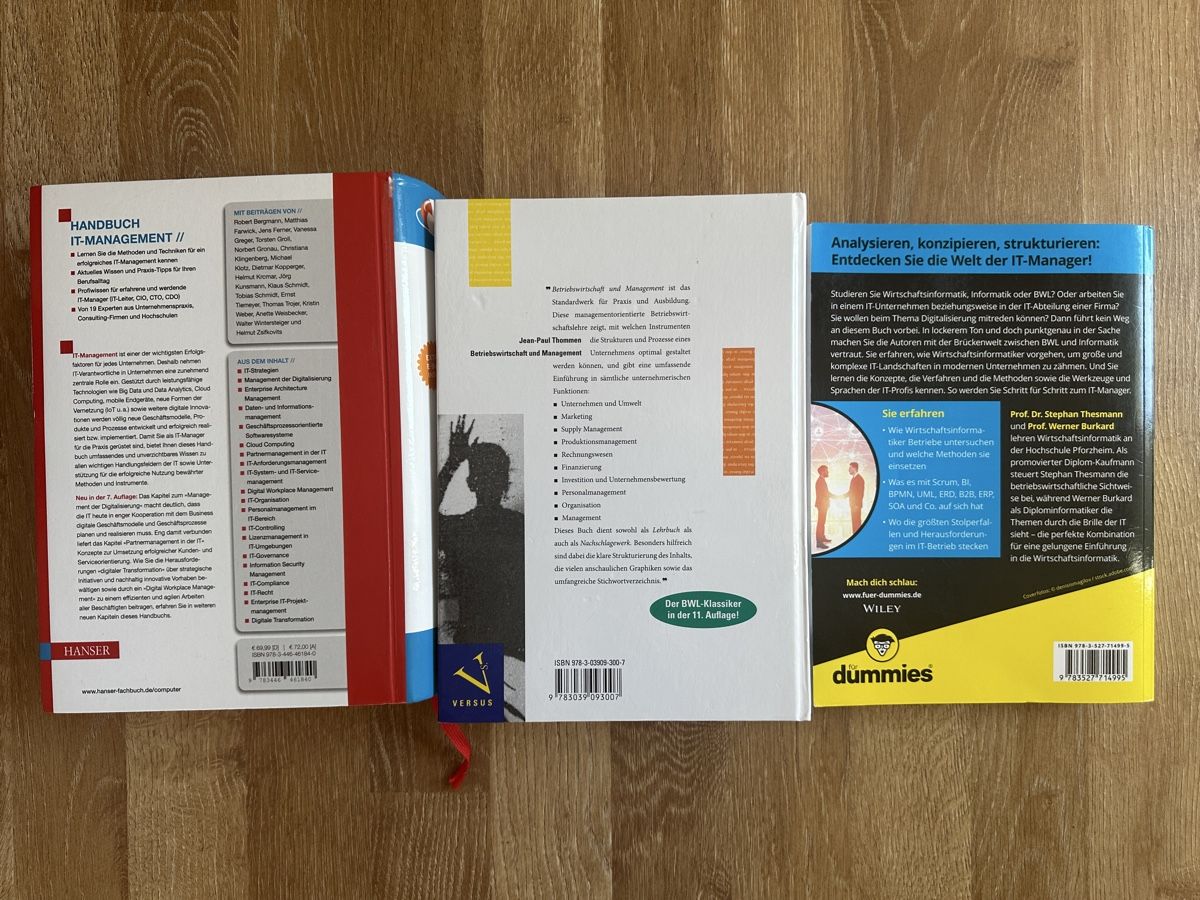 Libri: Set IT-Management/Wirtschaftsinformatik-Bücher, top! – Usato da Port venduto da Jenny_baertschi 1
