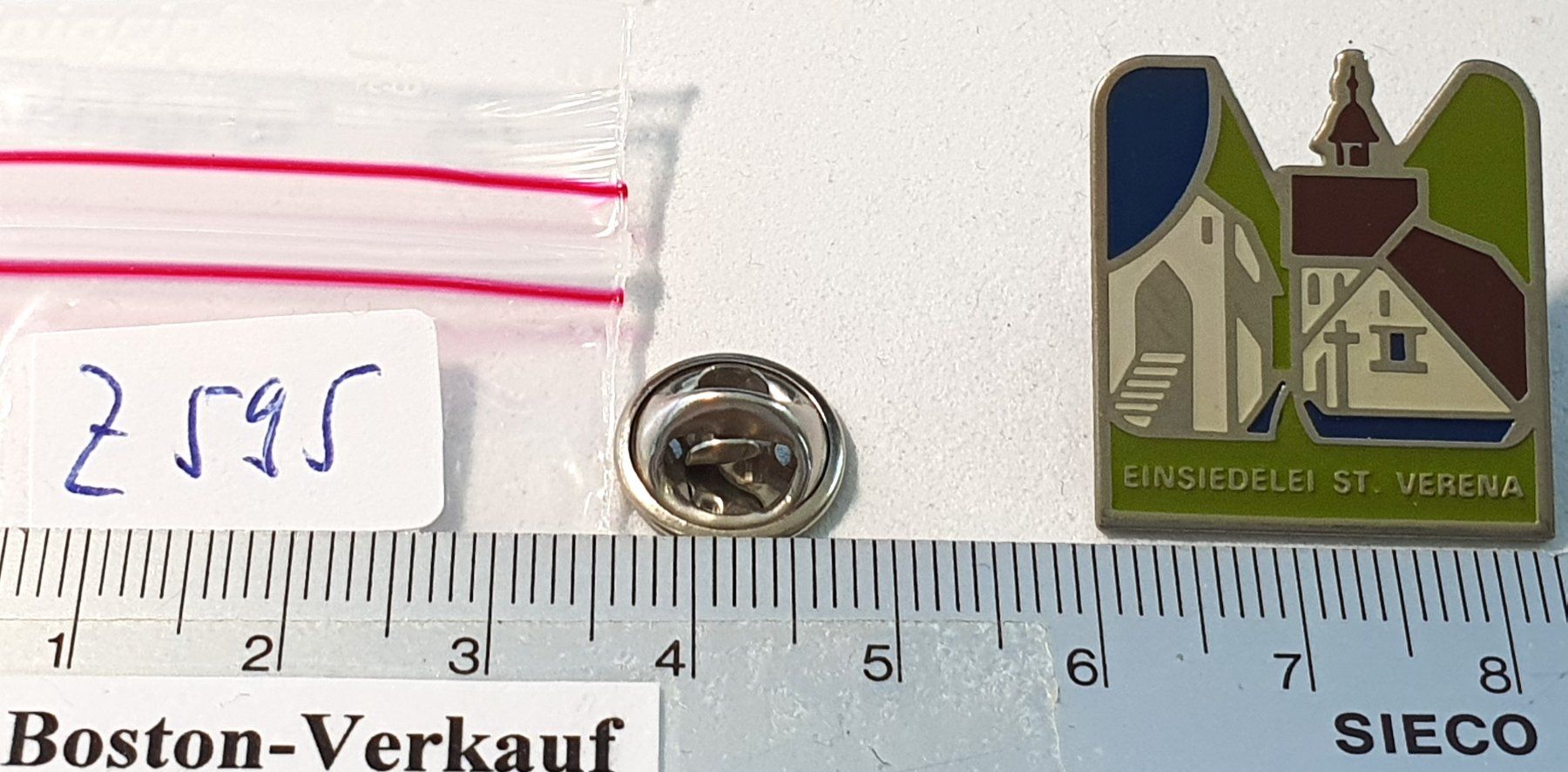 Plaketten & Abzeichen: Z595 - Pin Einsiedelei St. Verena – Gebraucht aus Reinach BL von Boston-Verkauf 1