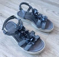ESPRIT 🩷 Gr 34 Sandalen mit Blüten blau